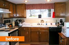 before & after: a white washed kitchen