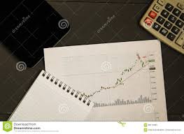 Stock Quotes And Charts On Paper Stock Image Image Of