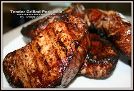 If you see a little pink in the middle that is absolutely fine! Tender Grilled Pork Loin Tempting Thyme Grilled Pork Loin Pork Loin Chops Recipes Pork Tenderloin Recipes