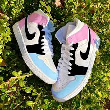 Jordan 1 mid se purple. Jordans 1 Pink And Blue The Custom Movement