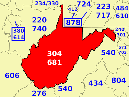 The 681 area code serves charleston, clarksburg, culloden, bluefield, morgantown, covering 17 zip codes in 15 counties. Area Codes 304 And 681 Wikipedia