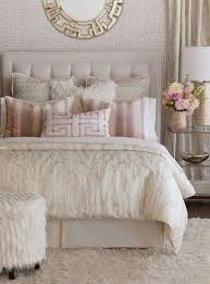 The space feels organized, refined, and structured, explains cerrano. Nice Master Bedroom Idea Cream Gold Silver Color Scheme With Pink Accent The Post Master Bedroom Idea Cr Home Decor Bedroom Bedroom Design Remodel Bedroom
