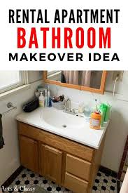 Diy Rental Bathroom Makeover Idea In 2020 Rental Bathroom Makeover Craftsman Home Interiors Bathroom Makeover