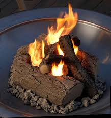 These Logs Can Be Used In Your Favorite Fire Pit And Are Fueled With An Environmentally Friendly Clean Burning Gel Real Flame Copper Fire Pit Fire Pit Heater