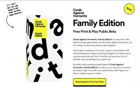 Each round, one player asks the group a question from a black card, and then everyone answers it with their funniest white card. Cards Against Humanity Releases A Free And Printable Family Edition Geekspin