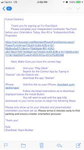 Download dasher messenger cho ios để trải nghiệm ngay ứng dụng hàng đầu trên downloadvn.com. Possible Scam I Have An Orientation On Sunday Not Today And This Looks Nothing Like The Emails From Dd Even Have A Fake Looking Website Form Doordash