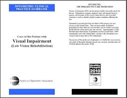 Clinical Practice Guideline Care Of The Patient With Visual Impairment Low Vision Rehabilitation From The American O Low Vision Vision Rehabilitation Clinic
