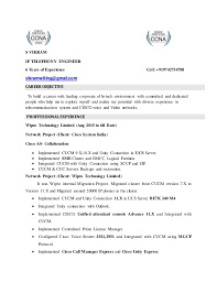 vikram cisco voice new resume