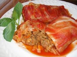 Polish Stuffed Cabbage Rolls Golabki Golumkies Golumpkis Recipe Food Com Recipe Polish Stuffed Cabbage Cabbage Recipes Cabbage Rolls