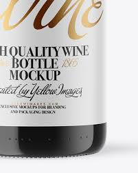 Download Dark Glass Wine Bottle Mockup In Bottle Mockups On Yellow Images Object Mockups PSD Mockup Templates