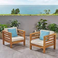 Cushion furniture outdoor cushions navy cushion seat furniture replacement blue outdoor high quality waterproof furniture outdoor cushion we are manufacture and exporter for bedding outdoor furniture cushions replacement waterproof patio garden wooden rattan chair seat. Oana Acacia Wood Club Chairs Set Of 2 By Christopher Knight Home On Sale Overstock 26966765