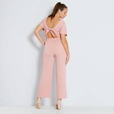 Combinaison femme tendance 💞موضة الجامبوسات ،2020 في قمة الأناقة وشياكة. Combinaison Pantalon Decollete Au Dos Femme Rose Kiabi 25 00