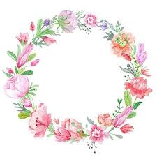 Spring Creative Round Frame With Wild Red Pink And Purple Flowers For Card Design Wedding Invitations Floral Wreaths Illustration Flower Clipart Wreath Illustration