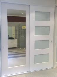 Closet Doors With Horizontal Semi Translucent Glass Mirrored Doors With Wide Trim Perfect Austr Mirror Closet Doors Glass Closet Doors Closet Door Makeover