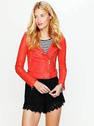 Iro Red Leather Jacket At Free People Clothing Boutique Leather Jacket Red Leather Jacket Clothes