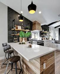 The interior design of modern dining room and panrty areaand wood wall texture. Open Concept Kitchen And Living Room 55 Designs Ideas Interiorzine