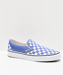 Vans Slip On Ultramarine White Checkerboard Skate Shoes
