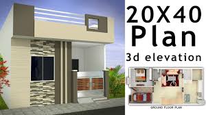 20x40 House Plan With 3d Elevation By Nikshail Youtube