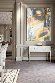 Acrylic Paintings On Canvas Abstract Wall Art Original Art Abstract Painting Homeart Modern Art Contemporary Artwork White Gray Black Golden Modern Interior Design Classic Home Decor Classic Interior Design