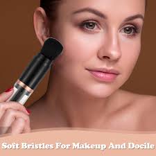 Amazon.com: Sibba 4 in 1 Mini Cute Makeup Brush Travel Brushes Set Portable  Cosmetics Brush Professional Foundation Holder Tool Retractable Powder Eye  ...