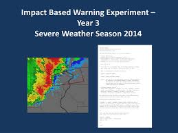 A severe thunderstorm warning (same code: Ppt Impact Based Warning Experiment Year 3 Severe Weather Season 2014 Powerpoint Presentation Id 1577393