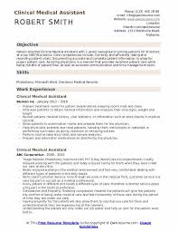 Clinical Medical Assistant Resume Samples Qwikresume