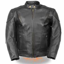 milwaukee cruiser style extra padded kids leather motorcycle jacket