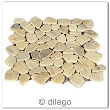 Divero Fliese Mosaik Naturstein Flussstein Creme 1 Matte 30 X 30 Cm Wand Boden Matte Z Z 2 39 Mosaik Fliesen Flusssteine
