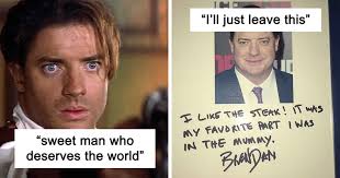 Brendan fraser tells gq that the hollywood foreign press association said the actor's grope by its hfpa responds to brendan fraser saying the group called his groping by philip berk a joke. Brendan Fraser Goes On Twitter Viral Just For Being Amazing