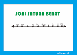 Selamat datang kembali di blog ahzaa, kali ini kita beranjak ke latihann soal ulangan harian kelas 3 sd semester 1 berlanjut ke tema 3 subtema 2, wujud benda. Soal Satuan Berat Rakhmad Id