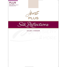 Hanes Silk Reflections Plus Sheer Non Control Top Enhanced Toe Pantyhose P15