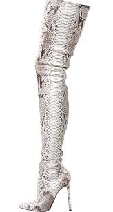 Christian Louboutin Pigalle Python Thigh High Boot Christian Louboutin Pigalle Fashion Heels Fashion Boots