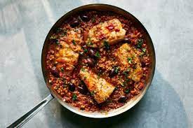 One Pot Smoky Fish With Tomato Olives And Couscous Recipe Nyt Cooking Recipe Couscous Recipes Nyt Cooking Recipes