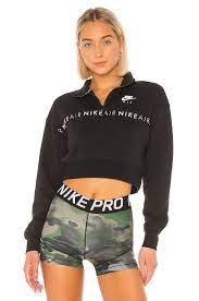 Nike Tops Air Half Zip Crop Brush Back Pullover Nike Half Zip Cropped Half Zip Pullover