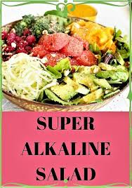 You'll learn that living alkaline can be easy, varied and so delicious: Super Alkaline Salad Is Packed With Nutrition And Healthy Alkaline Foods Combined With An Immune Boosting Dressi Alkaline Diet Recipes Healthy Raw Food Recipes