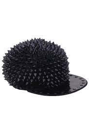Black Rivets Black Hat Black Hat Crazy Hats Trendy Hat