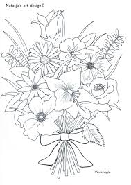 Boeket Bloemen Flower Coloring Pages Flower Drawing Coloring Pages