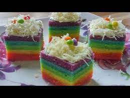 Resep bolu pelangi 4btr telur 190 gr gula pasir(klo kemanisan bisa pake150gr) 150 gr terigu 2 sdm susu bubuk(saya ganti. Resep Bolu Kukus Pelangi Super Lembut 1 Telur Youtube