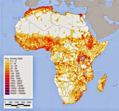 Population Density Map Of Africa 2000 800 X 747 Africa Map Map Africa