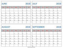 Download June July August September 2018 Calendar Template In Excel 2018 Calendar Template Calendar Template September Calendar