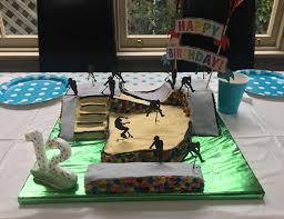 My Brothers Skatepark Cake Skateboard Birthday Dinner Party Menu Themed Cakes