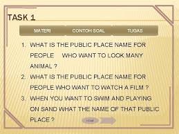 Bahasa inggris, kelas 7, pts, smp, zz edit. Media Pembelajaran Bahasa Inggris Public Place Kelas Vi