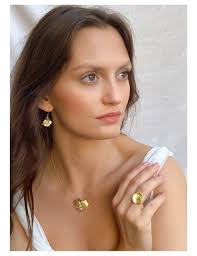 COLGANTE LOTUS PLATA DORADA