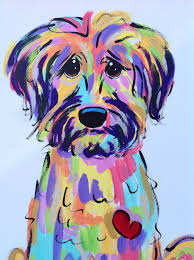 Dog Art Dog Painting Dog Portrait Whimsical Dog Custom Painting Vibrant Debby Carman Faux Paw Productions Dog Paintings Animal Drawings Dog Art