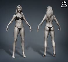Men prefer a woman who has less body fat and more muscle than that. 3d Female Body