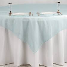 72 X 72 Light Blue Square Organza Overlay In 2020 Table Overlays Colorful Table Linens Beautiful Table Settings