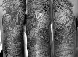 If you plan to get this tattoo, you can include whatever map you like if you don't want the world map tatted in the background. 50 World Map Tattoo Designs For Men Adventure The Globe