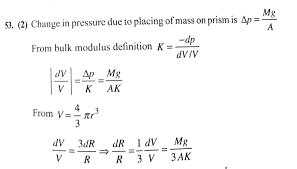 Compare the bulk modulus of water with that of air (at constant temperature). The Density Of Water At The Surface Of Ocean Is R If The Bulk Modulus Of Water Is B Then The Density Of Ocean Water At Depth When The Pressure Is