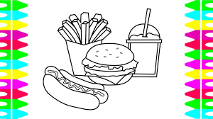 Check out our dog hamburger card selection for the very best in unique or custom, handmade pieces from our shops. Coloring Sheets For Kids Food Novocom Top