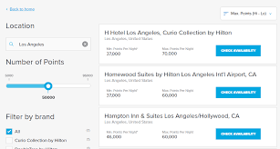 hilton launches points explorer view the minimum maximum